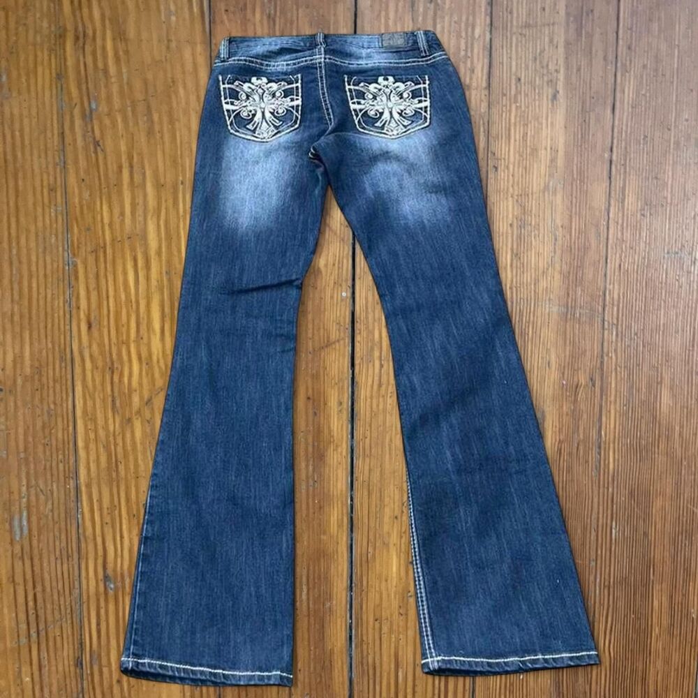 American-vintage Women's Blue and Navy Jeans